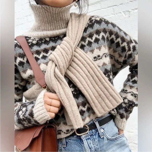 Nili Lotan Catalina Fair Aisle Turtleneck Sweater - Picture 4 of 11